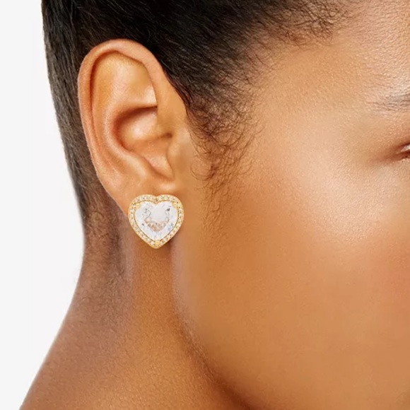 NEW Kate Spade My Love Collection Gold Heart Earrings - Picture 2 of 12